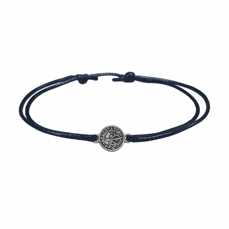 Bratari - Bratara snur negru personalizata zodie Sagetator argint zodiac european 9793100 Dras