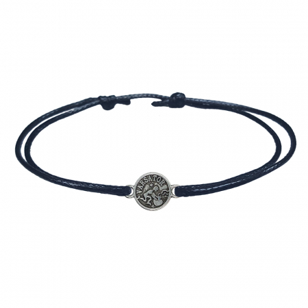 Bratari - Bratara snur negru personalizata zodie Varsator argint zodiac european 9783100 Dras