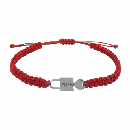 Bratari - Martisor Bratara snur rosu impletit manual personalizata Lacat cheie argint 9897330 Dras
