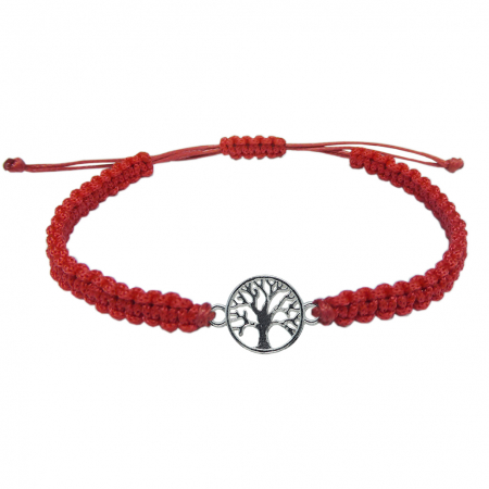 Bratari - Martisor Bratara snur rosu impletit manual personalizata Pomul vietii argint 9491140 Dras