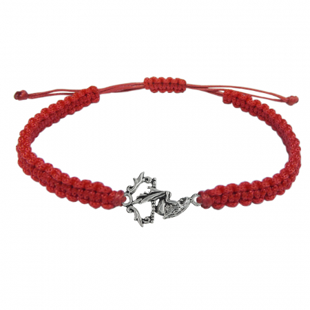 Bratari - Martisor Bratara snur rosu impletit manual personalizata Sirena argint 6996260 Dras