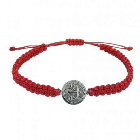 Bratari - Bratara snur rosu impletit manual personalizata zodie Balanta zodiac european argint 4201200 Dras