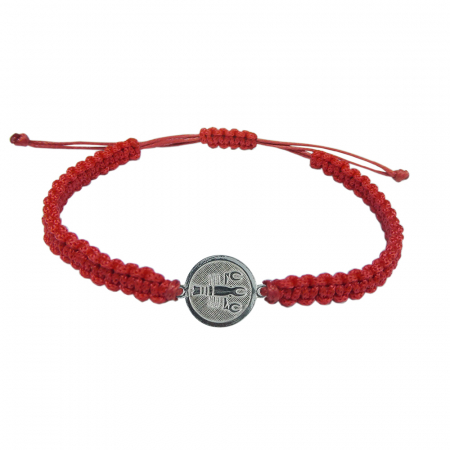 Bratari - Bratara snur rosu impletit manual personalizata zodie Rac zodiac european argint 4201200 Dras