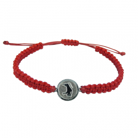 Bratari - Bratara snur rosu impletit manual personalizata zodie Taur zodiac european argint 4201200 Dras