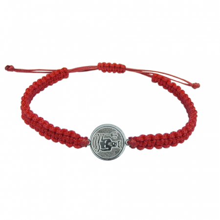 Bratari - Bratara snur rosu impletit manual personalizata zodie Varsator zodiac european argint 4201200 Dras