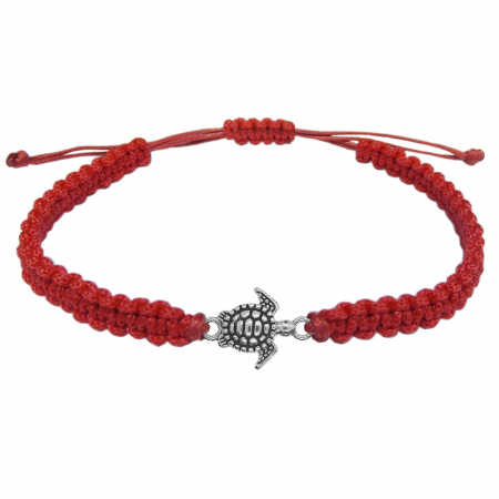 Bratari - Martisor Bratara snur rosu impletita manual personalizata Broasca testoasa argint 10193120 Dras