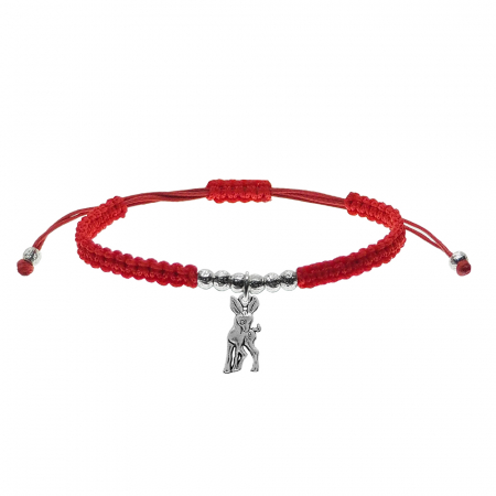 Bratari - Martisor Bratara snur rosu impletita manual personalizata Caprioara argint 9873330 Dras