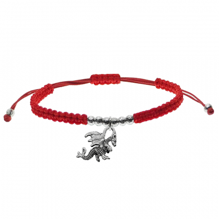 Bratari - Martisor Bratara snur rosu impletita manual personalizata Dragon argint 9881370 Dras