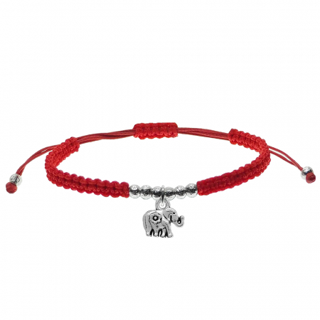 Bratari - Martisor Bratara snur rosu impletita manual personalizata Elefant argint 9874350 Dras
