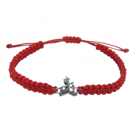 Bratari - Martisor Bratara snur rosu impletita manual personalizata Hornar - cosar argint 10171140 Dras