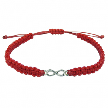 Bratari - Martisor Bratara snur rosu impletita manual personalizata Infinit argint 10170100 Dras