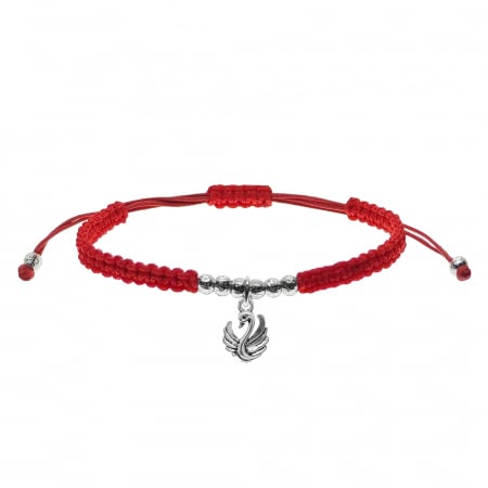 Bratari - Martisor Bratara snur rosu impletita manual personalizata Lebada argint 9704330 Dras