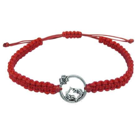 Bratari - Martisor Bratara snur rosu impletit manual personalizata zodie Pesti argint zodiac european 10155240 Dras