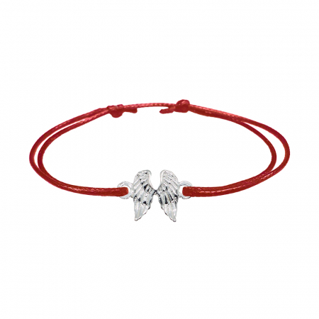 Bratari - Martisor Bratara snur rosu personalizata Aripi inger argint 9263160 Dras
