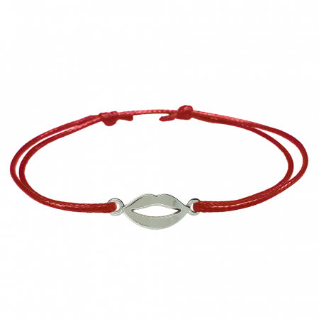 Bratari - Martisor Bratara snur rosu personalizata Buze argint 10058180 Dras