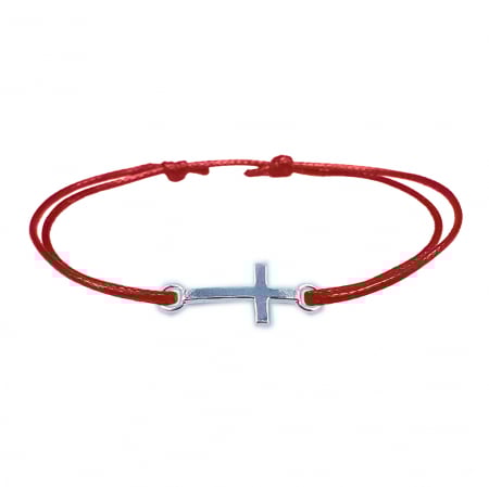 Toate produsele - Bratara snur rosu personalizata cruciulita argint 9354100 Dras
