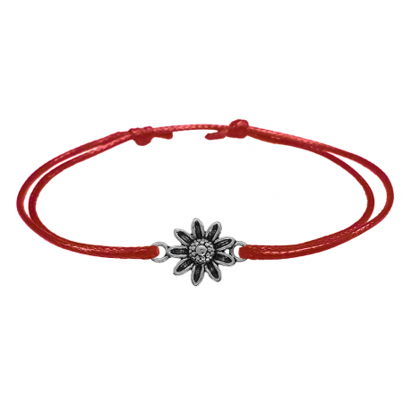 Bratari - Martisor Bratara snur rosu personalizata Floare argint 9683180 Dras