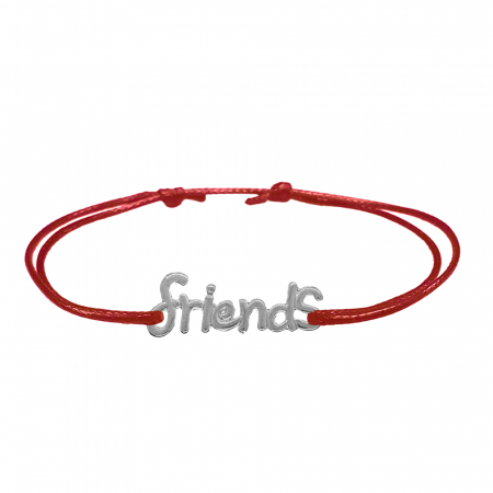 Bratari - Martisor Bratara snur rosu personalizata Friends - Prieteni argint 10050340 Dras