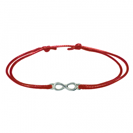 Cu talismane - Bratara snur rosu personalizata Infinit argint 10170100 Dras