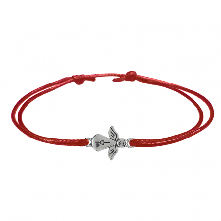 Bratari - Martisor Bratara snur rosu personalizata Ingeras argint 9751120 Dras