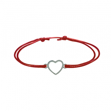Cu tematica iubire - Bratara snur rosu personalizata Inimioara argint 4393130 Dras