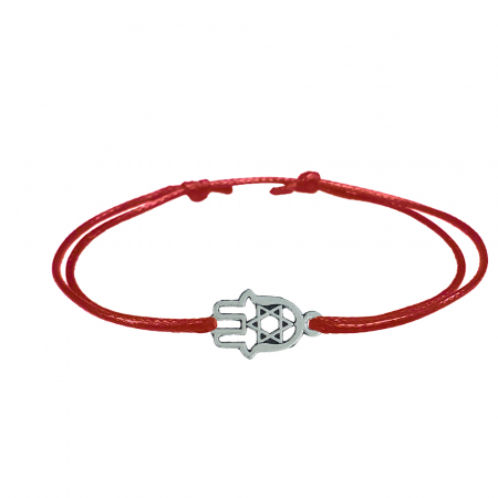 Bratari - Martisor Bratara snur rosu personalizata Mana Fatimei argint 10025100 Dras