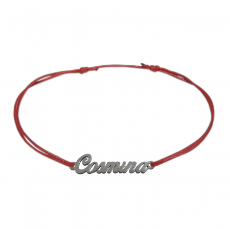 Bratari - Martisor Bratara snur rosu personalizata nume Cosmina argint 9460100 Dras