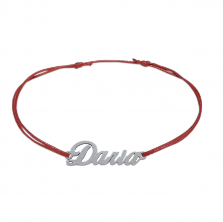 Cu nume - Bratara snur rosu personalizata nume Daria argint 9420100 Dras