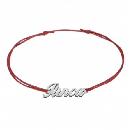 Bratari - Martisor Bratara snur rosu personalizata nume Ilinca argint 9455100 Dras