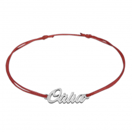 Bratari - Martisor Bratara snur rosu personalizata nume Otilia argint 9454100 Dras