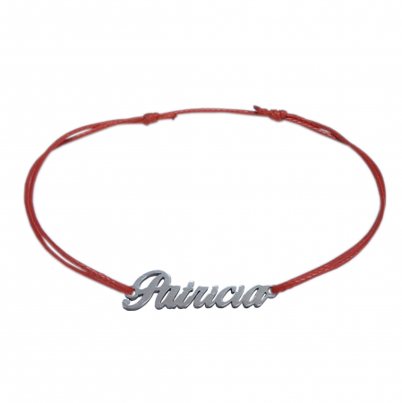 Bratari - Martisor Bratara snur rosu personalizata nume Patricia argint 9466100 Dras