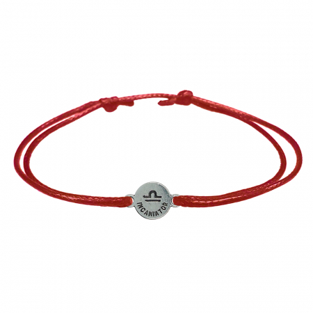 Bratara snur rosu personalizata zodie Balanta argint zodiac european 9791100 Dras [1]