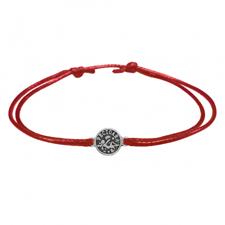 Bratari - Bratara snur rosu personalizata zodie Fecioara argint zodiac european 9790100 Dras