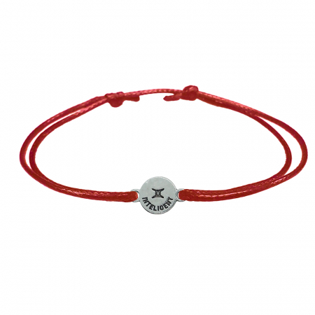 Bratara snur rosu personalizata zodie Gemeni argint zodiac european 9787100 Dras [1]