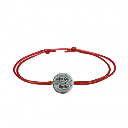 Cu zodiace - Bratara snur rosu personalizata zodie Gemeni zodiac european argint 4201200 Dras