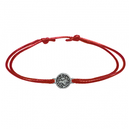 Bratari - Bratara snur rosu personalizata zodie Leu argint zodiac european 9789100 Dras