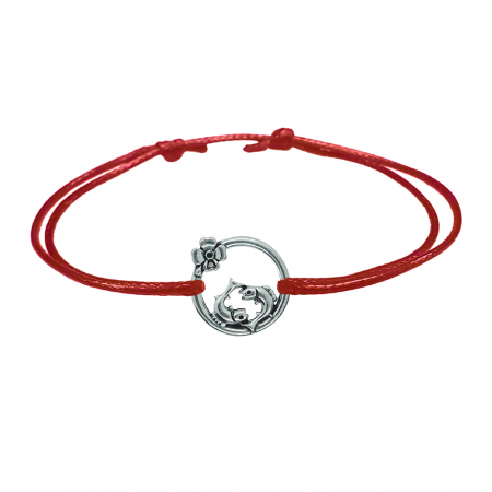 Bratari - Martisor Bratara snur rosu personalizata zodie Pesti argint zodiac european 10155240 Dras
