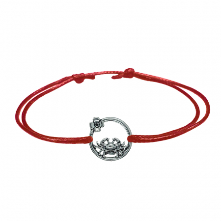 Bratari - Martisor Bratara snur rosu personalizata zodie Rac argint zodiac european 10147240 Dras