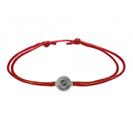 Bratara snur rosu personalizata zodie Rac argint zodiac european 9788100 Dras [1]