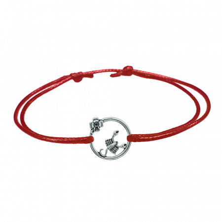 Bratari - Martisor Bratara snur rosu personalizata zodie Scorpion argint zodiac european 10151240 Dras