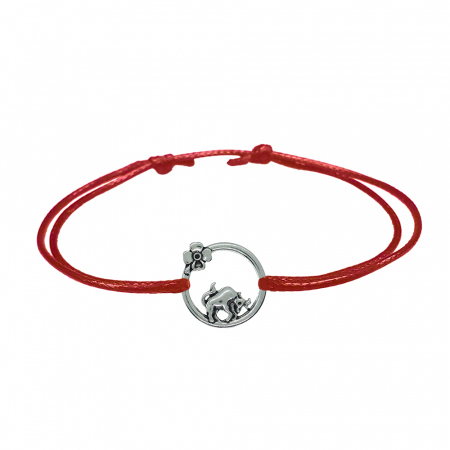 Bratari - Martisor Bratara snur rosu personalizata zodie Taur argint zodiac european 10145240 Dras