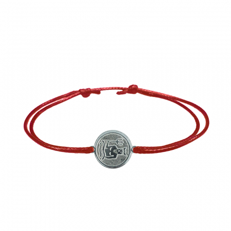 Cu zodiace - Bratara snur rosu personalizata zodie Varsator zodiac european argint 4201200 Dras