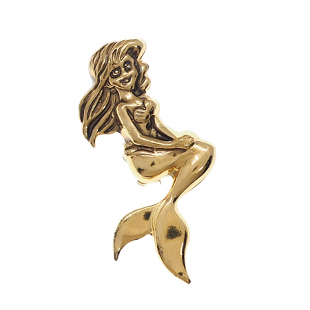 Galvanizate - Brosa aurita figurina Sirena model 15055 Dras