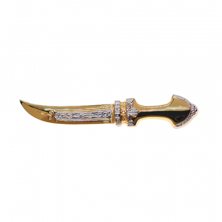 Galvanizate - Brosa galvanizata figurina Pumnal partial aurita model 15044 Dras