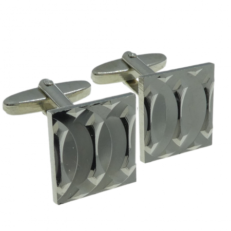 Bijuterii barbati - Butoni camasa manseta galvanizati mecanism arc model 14262 Dras