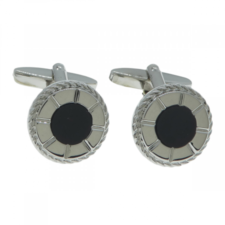 Butoni Camasa - Butoni camasa manseta galvanizati mecanism arc model piatra neagra 14229 Dras