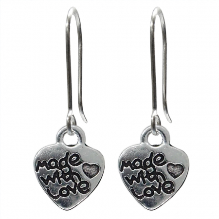 Cu inimioare - Cercei argint Inimioara made with love 9572250 Dras
