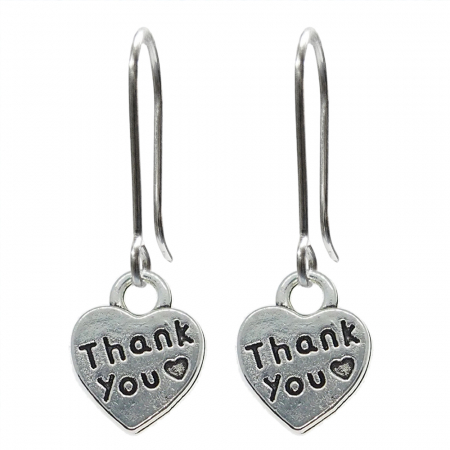 Cu inimioare - Cercei argint Inimioara thank you 9574330 Dras