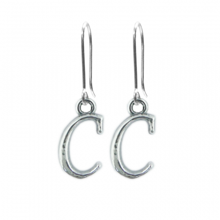 Cercei din argint cu litere: - Cercei argint Litera C 9215250 Dras