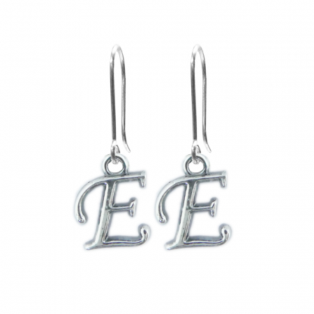 Cercei din argint cu litere: - Cercei argint Litera E 9217250 Dras